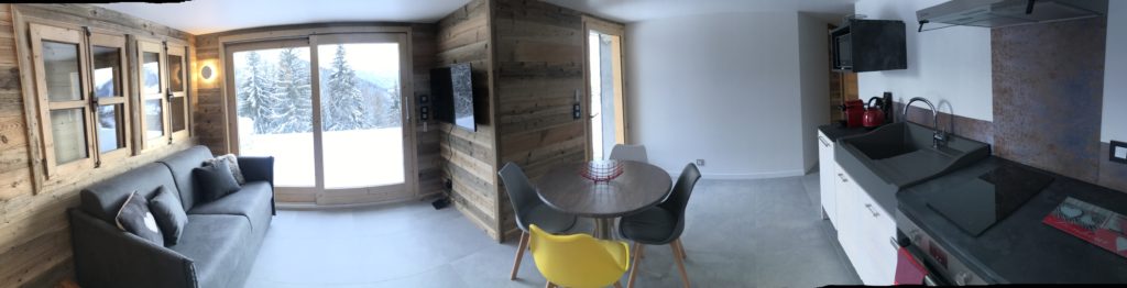 Intérieur Chalet du Gran Maci Manigod : appartement studio indépendant neuf